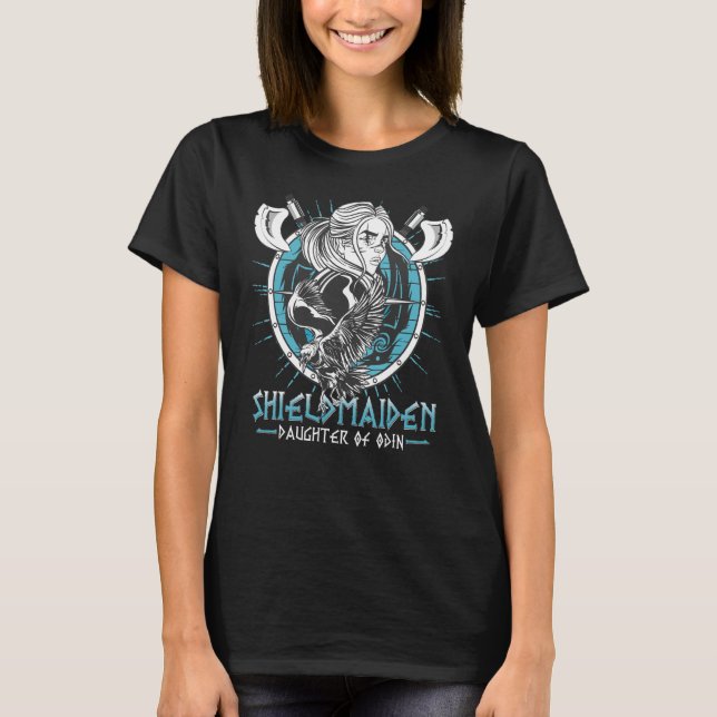 Camiseta Hija de Shieldmaiden del Viking femenino de Odin 1 (Anverso)