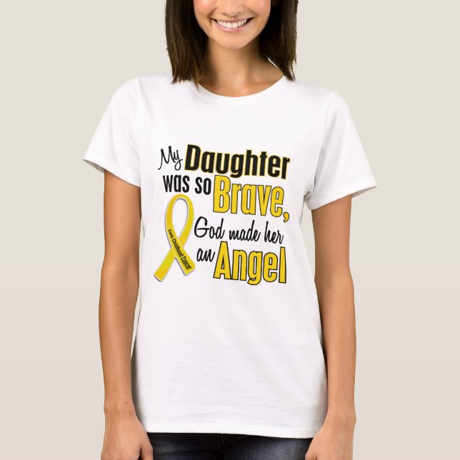 Camiseta Hija del ÁNGEL 1 del cáncer de la niñez (Anverso)