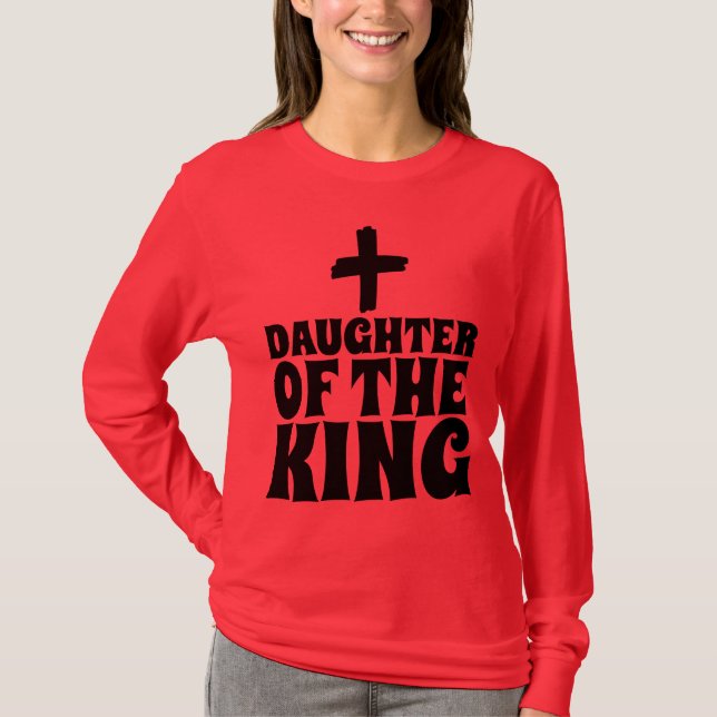 CAMISETA HIJA DEL REY DAMAS CAMISAS CRISTIANAS (Anverso)