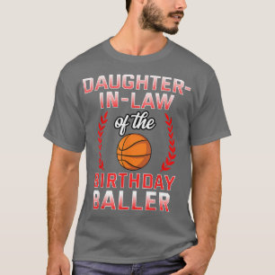 Camiseta Hija En La Ley Del Cumpleaños Del Niño Baloncesto