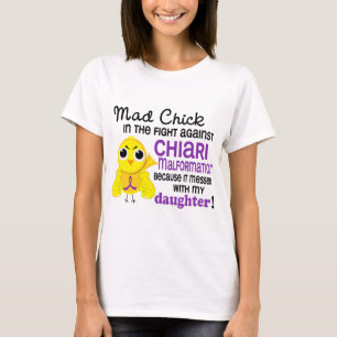 Camiseta Hija enojada de la malformación de Chiari del