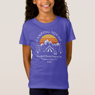 Camiseta Hija familiar moderna de vacaciones de camping