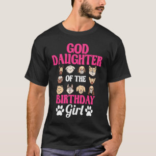 Camiseta Hija Hija Del Chica De Cumpleaños Perro Paw Parte