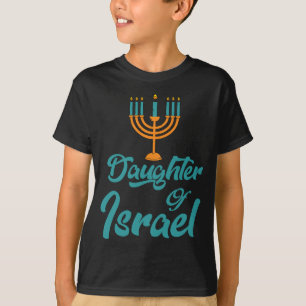 Camiseta Hija israelí de Israel menor vestida de hebreo