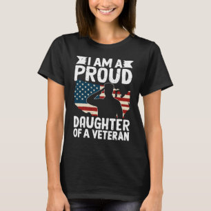 Camiseta Hija Orgullosa De Un Padre Patriótico Militar Vete
