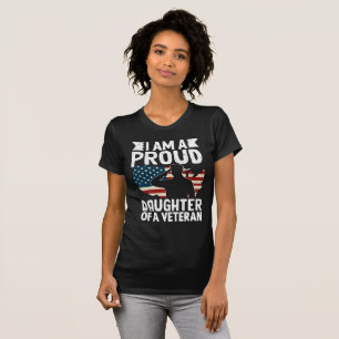 Camiseta Hija Orgullosa De Un Padre Patriótico Militar Vete