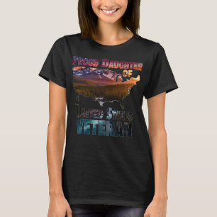 Camiseta Hija orgullosa de un veterano de los Estados Unido