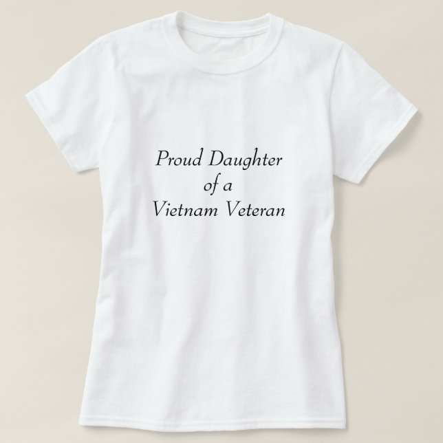 Camiseta Hija orgullosa de un veterano de Vietnam (Diseño del anverso)