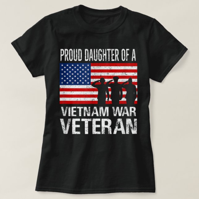 Camiseta Hija orgullosa veterana de guerra de Vietnam por c (Diseño del anverso)