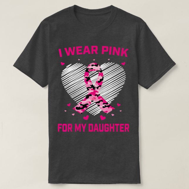 Camiseta Hija para la toma de conciencia sobre el cáncer de (Diseño del anverso)