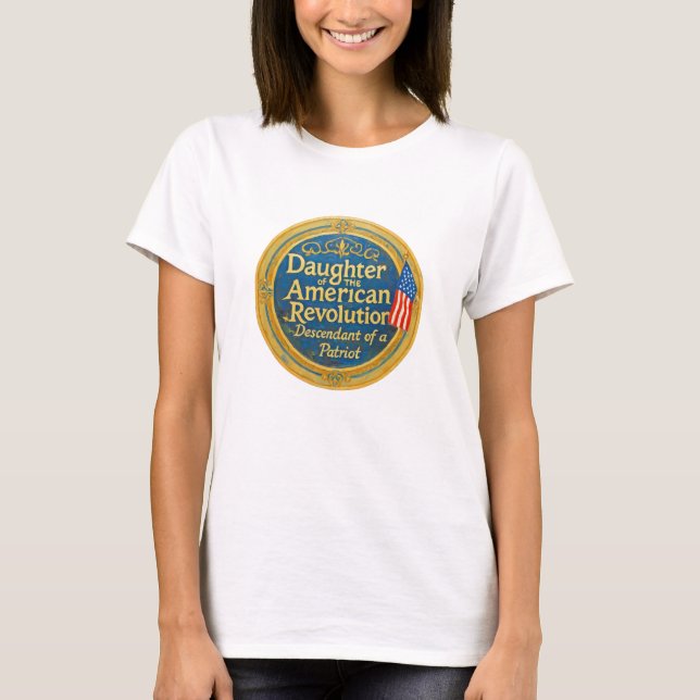 Camiseta Hija: Patriota descendiente de la Revolución Ameri (Anverso)