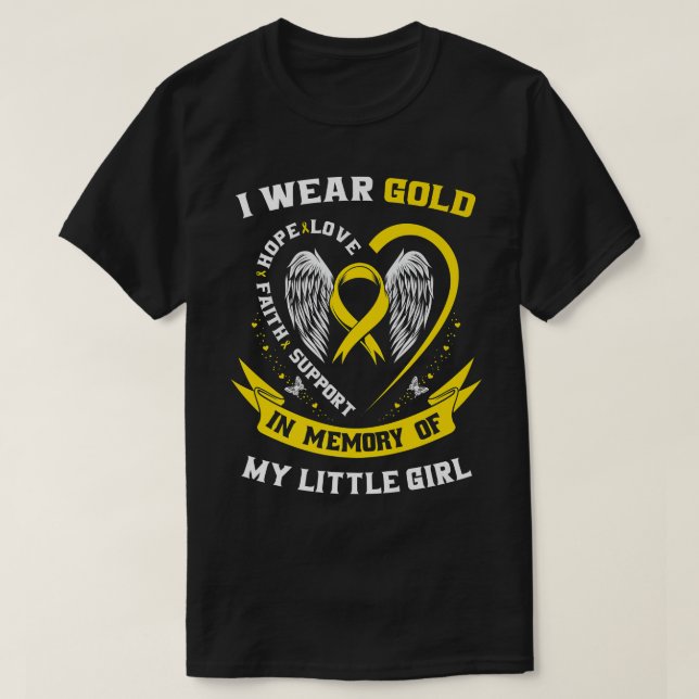 Camiseta Hija pequeña chica de la edad de oro para la conci (Diseño del anverso)