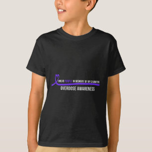 Camiseta Hija Sobredosificación Conciencia Que Uso Púrpura