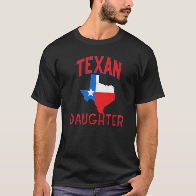 Camiseta Hija texana Bandera Orgullosa de Texas (Anverso)