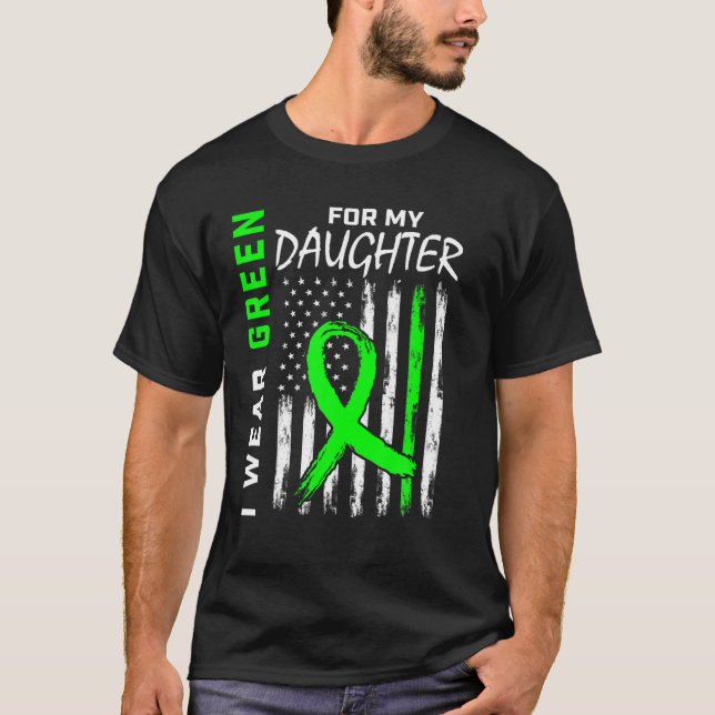 Camiseta Hija Verde Palidia Cerebral Enfermedad renal Consc (Anverso)