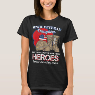 Camiseta Hija veterana de la Segunda Guerra Mundial La mayo
