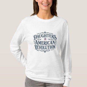 Camiseta Hijas bandera estrella Revolución Americana linaje