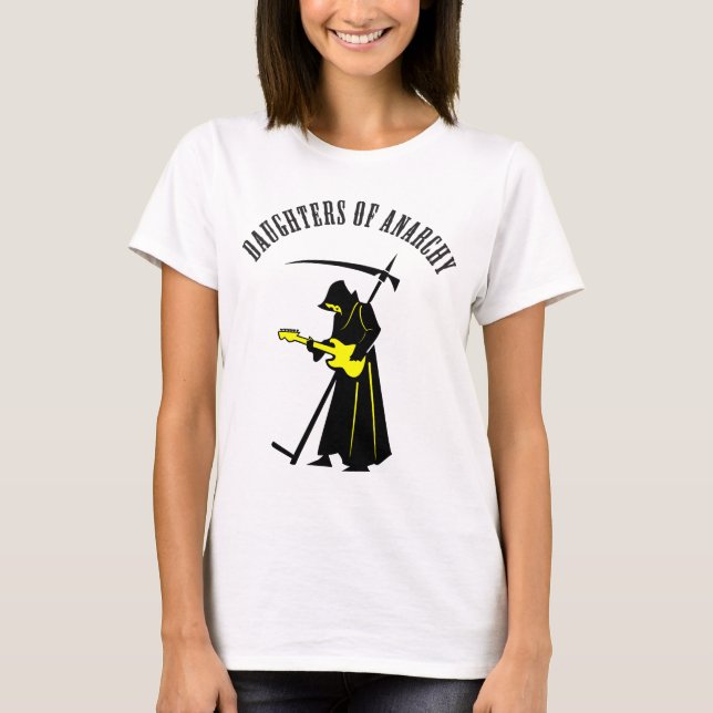 Camiseta Hijas de Anarquía Biker Muerte Metalizado Zombie (Anverso)