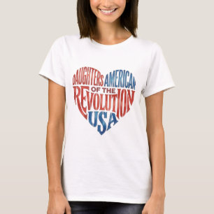 Camiseta Hijas de la Revolución Americana Corazón EEUU