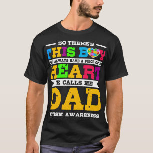 Camiseta Hijo autista me llama a papá autismo regalo de ap