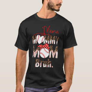Camiseta Hijo de beisbol Mamá Mamá Mamá Mamá Mamá Madre Leo