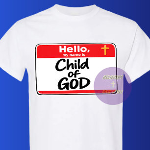 Camiseta Hijo de DIOS - Etiqueta de nombre
