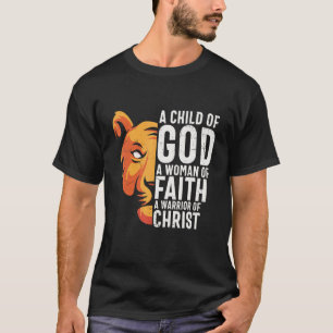 Camiseta Hijo De Dios Mujer Guerrera De La Fe De Cristo