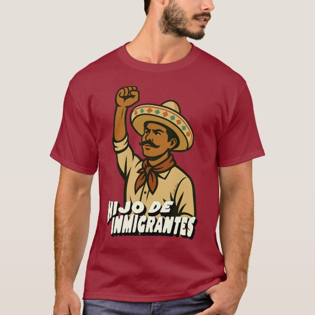 Camiseta Hijo De Inmigrantes Hispano Orgulloso (Anverso)