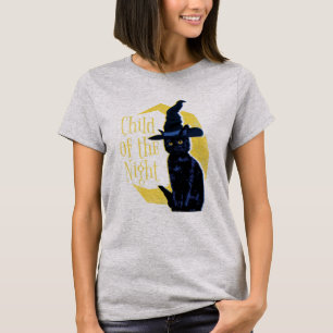 Camiseta Hijo de la Gata Negra Nocturna y la Luna