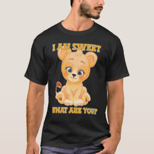 Camiseta Hijo de León Niño Gato Soy Dulce ¿Qué Eres?