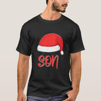 Camiseta Hijo de Navidades familiares de Son Santa Hat