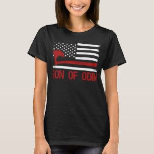 Camiseta Hijo de Odin Valhalla Bandera Viking Estadounidens