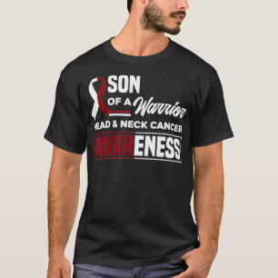 Camiseta Hijo De Un Guerrero Apoya El Cáncer De Cabeza Oral