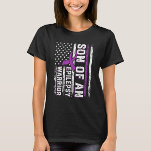 Camiseta Hijo de un guerrero Epilepsia Cinta morada nos apo