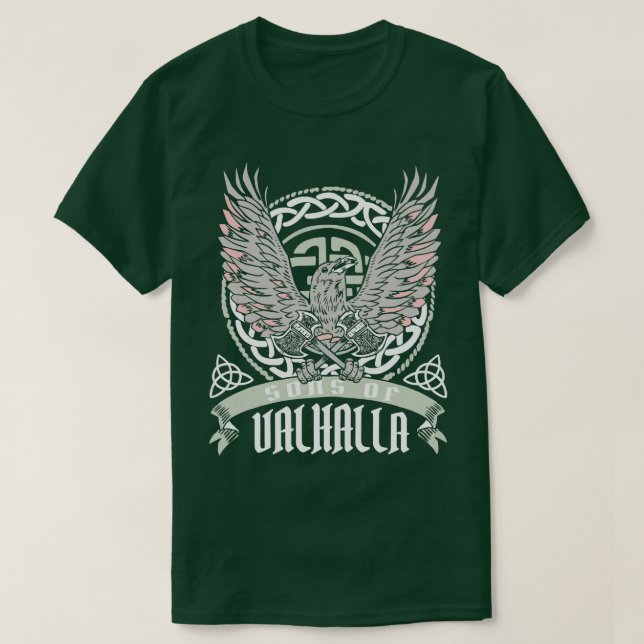 Camiseta Hijo de Valhalla Vikings Viking Norse Norsemen Nor (Diseño del anverso)