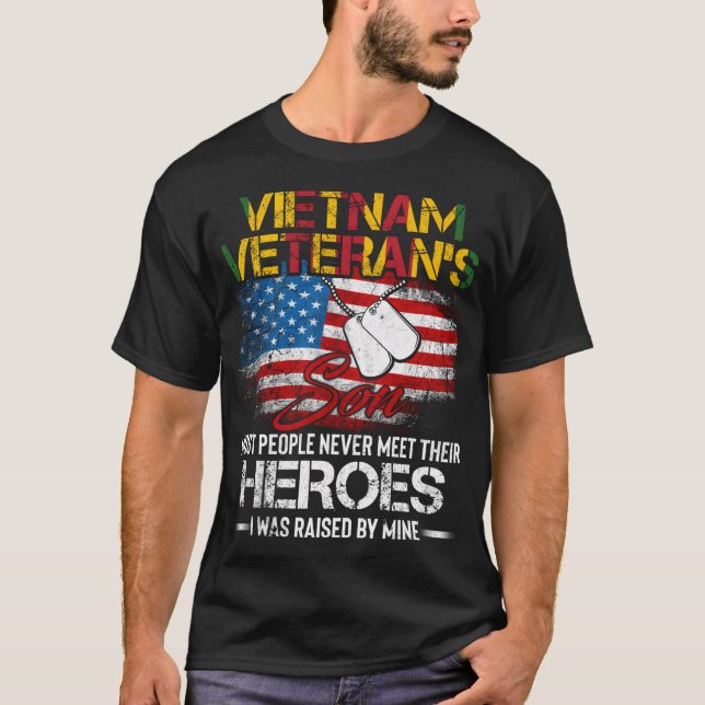 Camiseta Hijo De Veterano De Vietnam En Vietnam Vet (Anverso)