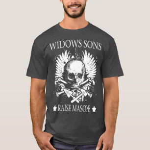 Camiseta Hijo de viudas masónicas crian a padres de cráneo