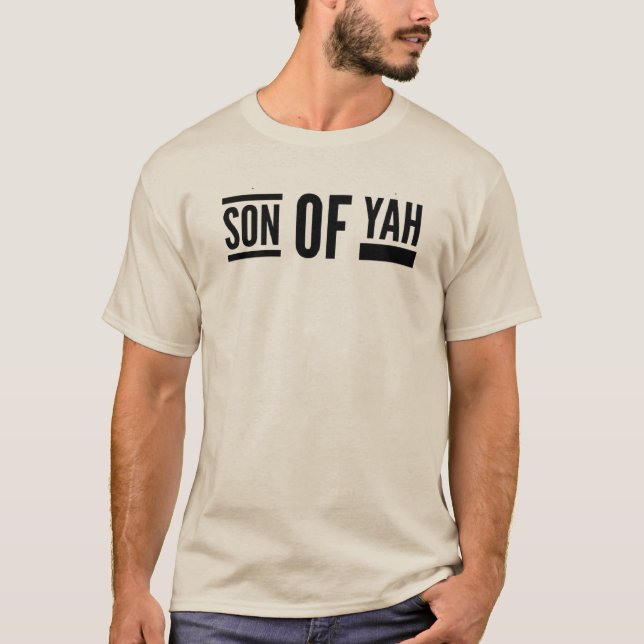 Camiseta Hijo de Yah Rosas Hebreas Messiánicas (Anverso)