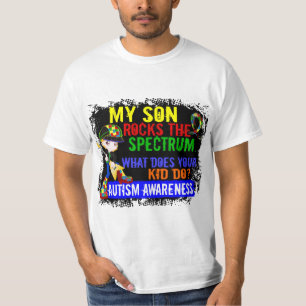 Camiseta Hijo del autismo del espectro de las rocas