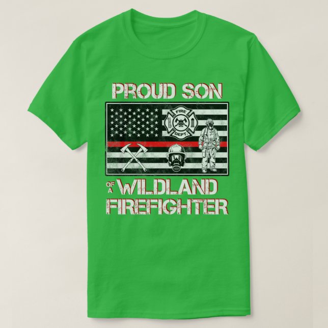 Camiseta Hijo del bombero salvaje, fumador delgado de la lí (Diseño del anverso)