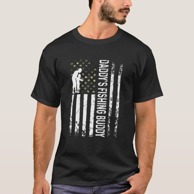 Camiseta Hijo del padre de los niños de papá pescando un pe (Anverso)