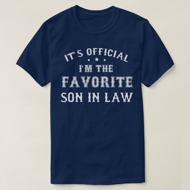 Camiseta Hijo favorito de ley regalo gracioso del padre Mo (Diseño del anverso)