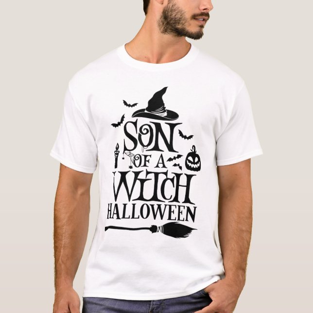 Camiseta Hijo Gracioso De Halloween De Un Bebé Bruto (Anverso)