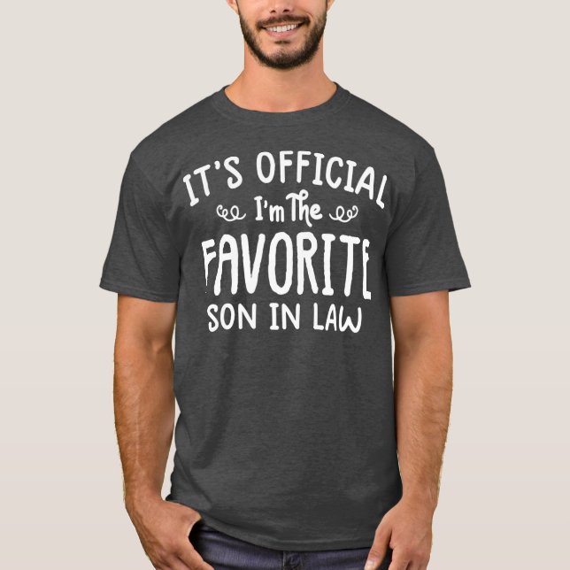 Camiseta hijo gracioso en derecho favorito de los regalos d (Anverso)