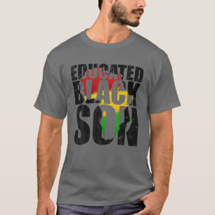 Camiseta Hijo negro educado África Tribal Orgullo de histor