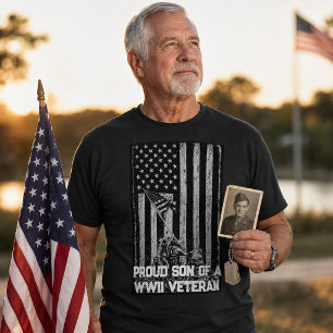 Camiseta Hijo Orgulloso de Veterano de la Segunda Guerra Mu