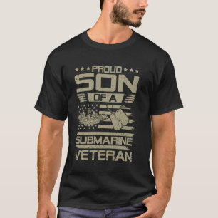 Camiseta Hijo Orgulloso De Veterano De Submarino Bandera US