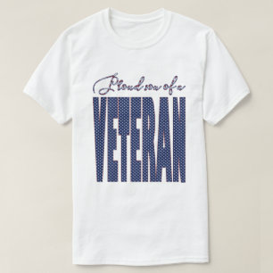 Camiseta Hijo orgulloso del texto de las barras y estrellas