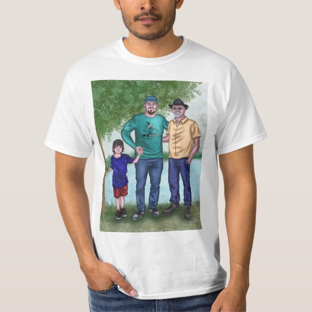 Camiseta Hijo, padre y abuelo, Comisión de Trabajo Artístic (Anverso)