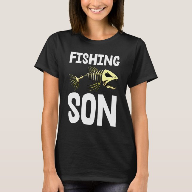 Camiseta Hijo pescador S Skeleton Fish Bone Tees Sharp Dien (Anverso)
